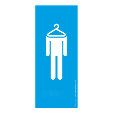 Plaque de Porte Pop Art® en plexi - Vestiaires hommes - Pictogramme en relief - H170 x L70 mm Plaque de Porte Pop Art® en plexi - Vestiaires hommes - Pictogramme en relief - H170 x L70 mm