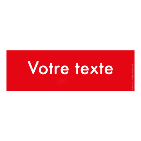 Plaque de Porte gamme Pop Art® en plexi - Texte pe