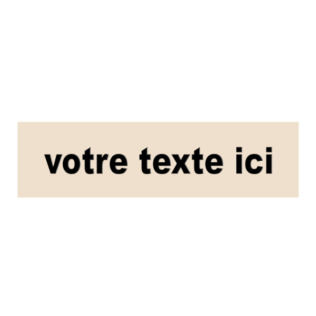 Plaque de porte braille et texte relief - Texte pe