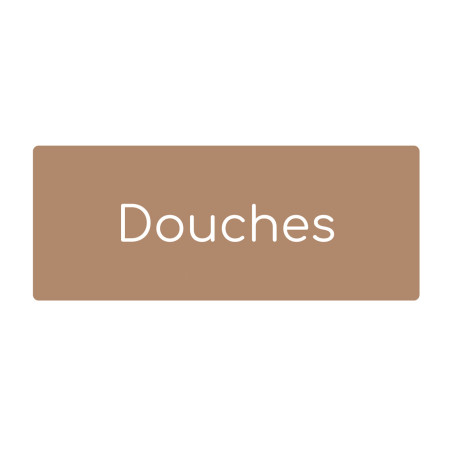 Plaque de porte PVC texte en relief - Douches Plaque de porte PVC texte en relief - Douches