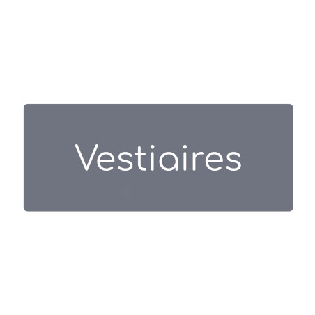 Plaque de porte PVC texte en relief - Vestiaires Plaque de porte PVC texte en relief - Vestiaires
