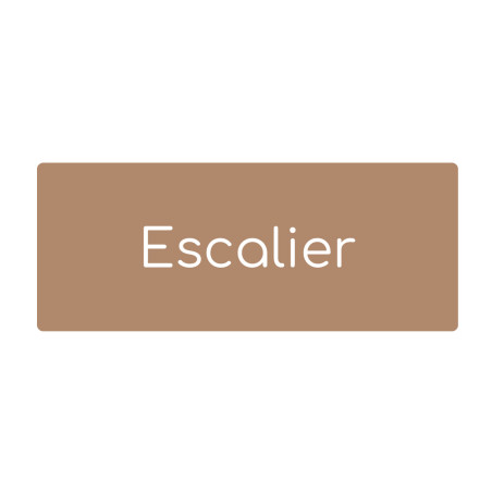 Plaque de porte PVC texte en relief - Escalier Plaque de porte PVC texte en relief - Escalier