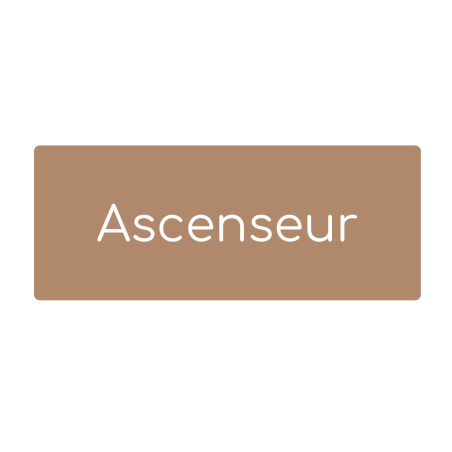 Plaque de porte PVC texte en relief -Ascenseur Plaque de porte PVC texte en relief -Ascenseur