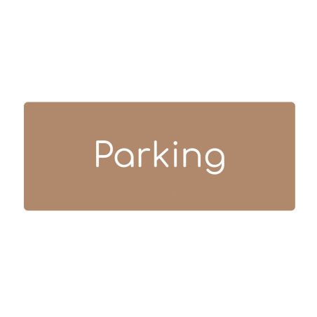 Plaque de porte PVC texte en relief - Parking Plaque de porte PVC texte en relief - Parking