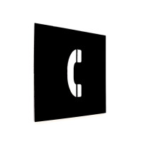 Plaque de porte picto relief - Téléphone - 120 x 120 mm