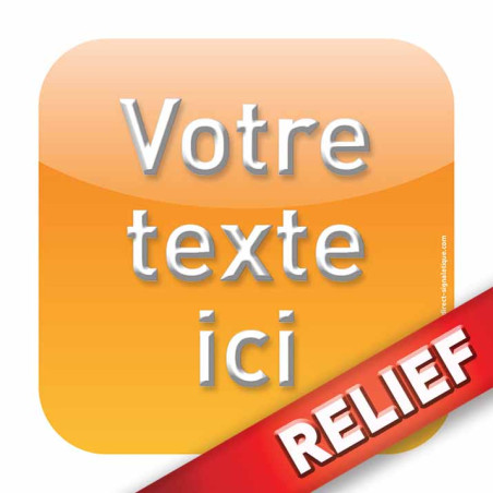 Plaque de porte Relief´Icone® Dimension H120 x L12