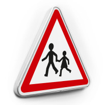 Panneau de danger Enfants - A13a - Gamme standard - Classe 1