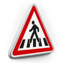 Panneau de danger Passage pour piétons - A13b - Gamme standard - Classe 1