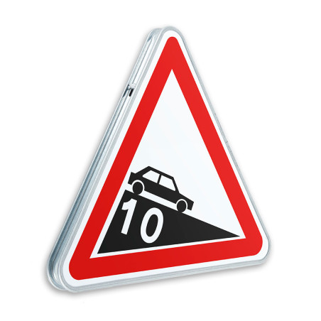 Panneau de danger Descente dangereuse - A16 - Gamme standard - Classe 1 Panneau de danger Descente dangereuse - A16 - Gamme standard - Classe 1