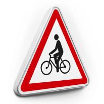 Panneau de danger débouché cyclistes - A21 - Gamme standard - Classe 1
