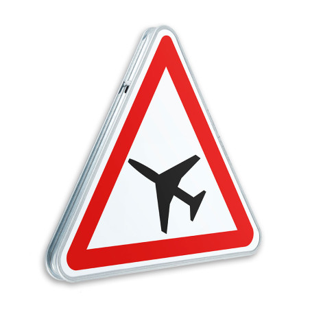 Panneau Traversée d´une aire de danger aérien - A23 - Gamme standard - Classe 1 Panneau Traversée d´une aire de danger aérien - A23 - Gamme standard - Classe 1