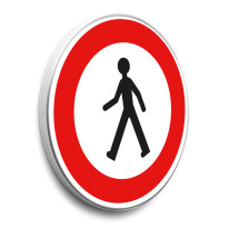 Panneau Accès interdit aux piétons - B9a - Gamme standard - Classe 1