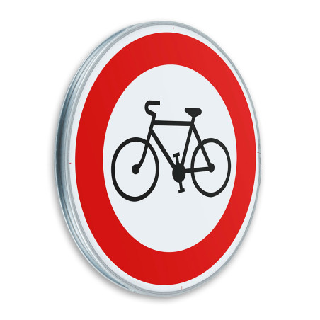 Panneau Accès interdit aux cycles - B9b - Gamme standard - Classe 1