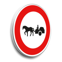 Panneau Accès interdit aux véhicules à traction - B9c - Gamme standard - Classe 1