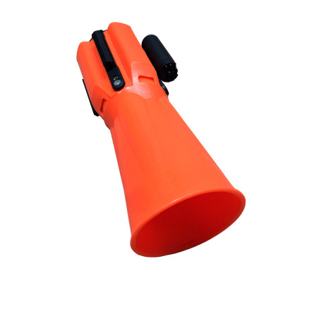 enrouleur orange à plat