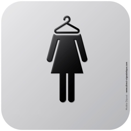 Pictogramme Alu avec relief Vestiaires Femmes Pictogramme Alu avec relief Vestiaires Femmes