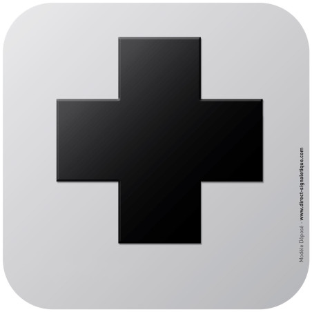 Pictogramme Alu avec relief Infirmerie Pictogramme Alu avec relief Infirmerie