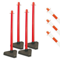 Lot de 4 poteaux lestés - Direct Signalétique
