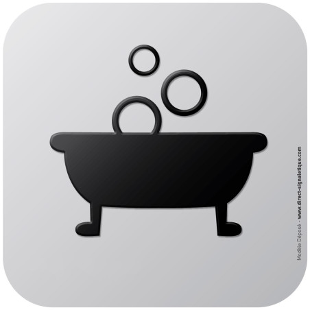 Pictogramme Alu avec relief Bains