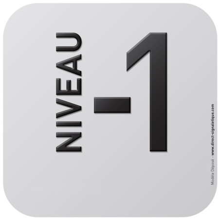Pictogramme Alu avec relief Niveau - 1