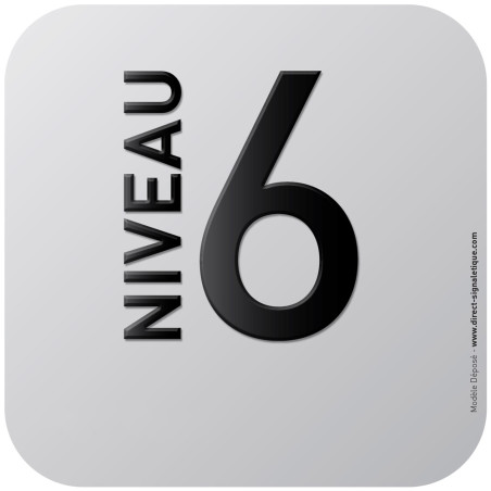 Pictogramme Alu avec relief Niveau 6