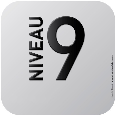 Pictogramme Alu avec relief Niveau 9