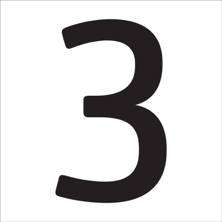 Chiffres en Vinyle Adhésif de porte - Hauteur 400 mm