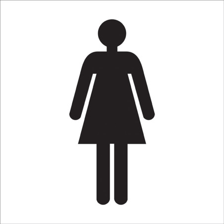 Adhésif de porte de Toilettes Femmes - H 400 mm x L 184 mm