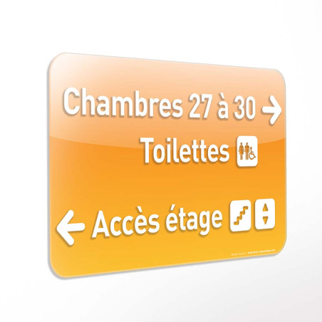 Panneau directionnel avec texte en Relief Dir´Icon