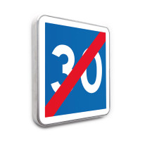 Panneau Fin de vitesse conseillée - C4b - Gamme standard - Classe 1