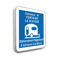 Panneau Stationnement réglementé pour les caravanes - C23 - Gamme standard - Classe 1