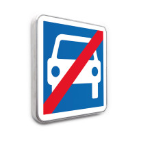 Panneau Fin de route à accès réglementé - C108 - Gamme standard - Classe 1