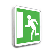 Panneau routier Issue de secours vers la gauche - CE30b - Gamme standard - Classe 1