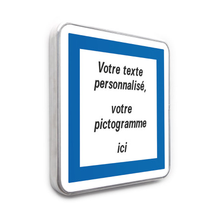 Panneau routier carré avec texte personnalisé - Type CE - Gamme standard - Classe 1 Panneau routier carré avec texte personnalisé - Type CE - Gamme standard - Classe 1
