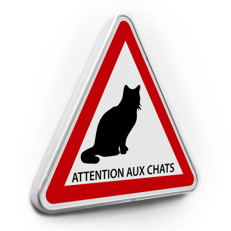 Panneau Routier Attention aux Chats - Gamme standard - Classe 1