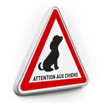 Panneau Routier Attention aux Chiens - Gamme standard - Classe 1