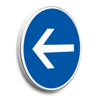 Panneau d´obligation de tourner à gauche - B21-2 - Gamme standard - Classe 1