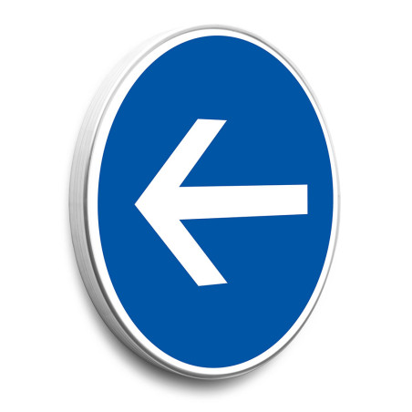 Panneau d´obligation de tourner à gauche - B21-2 - Gamme standard - Classe 1