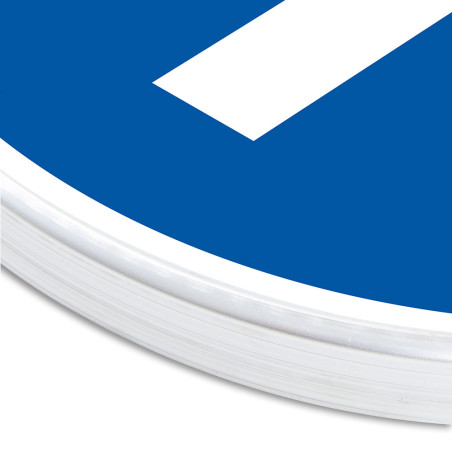 Panneau Direction tout droit obligatoire - B21b - Zoom avant - Gamme standard - Classe 1