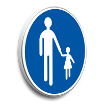 Panneau Chemin obligatoire pour piétons - B22b - Gamme standard - Classe 1