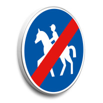 Panneau fin de chemin obligatoire pour cavaliers - B42 - Gamme standard - Classe 1