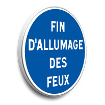 Panneau de fin d´obligation d´allumage des feux - B49 - Gamme standard - Classe 1