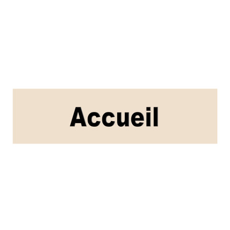 Plaque de porte Texte relief - Accueil Plaque de porte Texte relief - Accueil