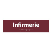 Plaque de porte Texte relief - Infirmerie - H 80 x L 200 mm
