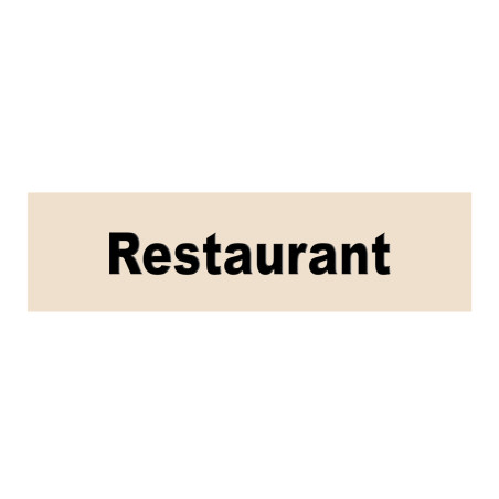 Plaque de porte Texte relief - Restaurant