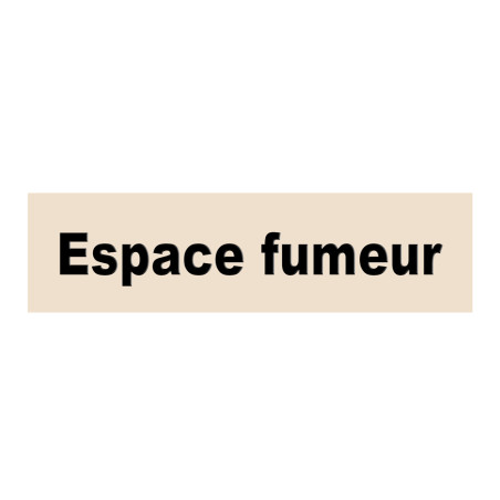 Plaque de porte Texte relief - Espace fumeur