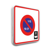 Panneau de stationnement interdit dans une zone - B6b5 - Gamme standard - Classe 1