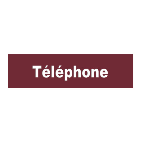 Plaque de porte Texte relief - Téléphone - H 80 x L 200 mm
