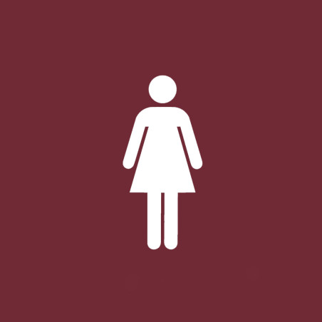 Plaque de porte picto relief - Toilettes femmes - 