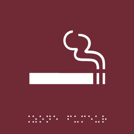 Plaque de porte picto relief - Zone fumeur - 120 x